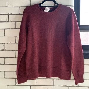PENDLETON Sweater Women’s Shetland Wool Washable Crew Neck Burgundy Size L NEW